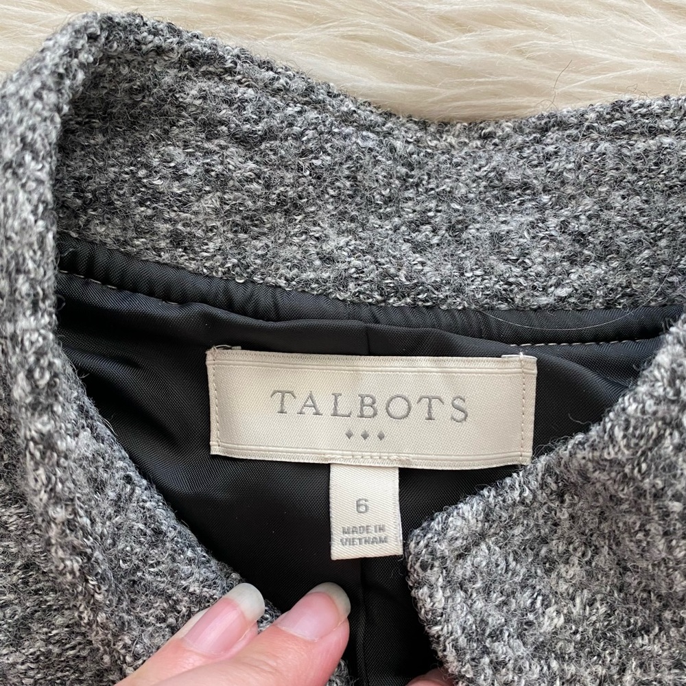Talbots Gray Wool Blend Blazer Jacket - Picture 4 of 6